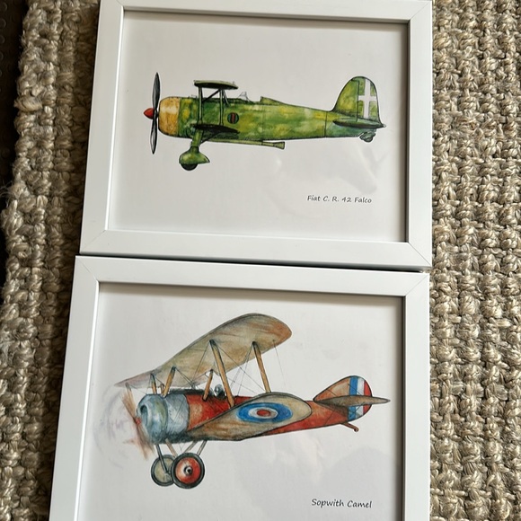 Awesome airplane prints bought from Etsy and framed.   Great for a boys room. - Picture 3 of 4